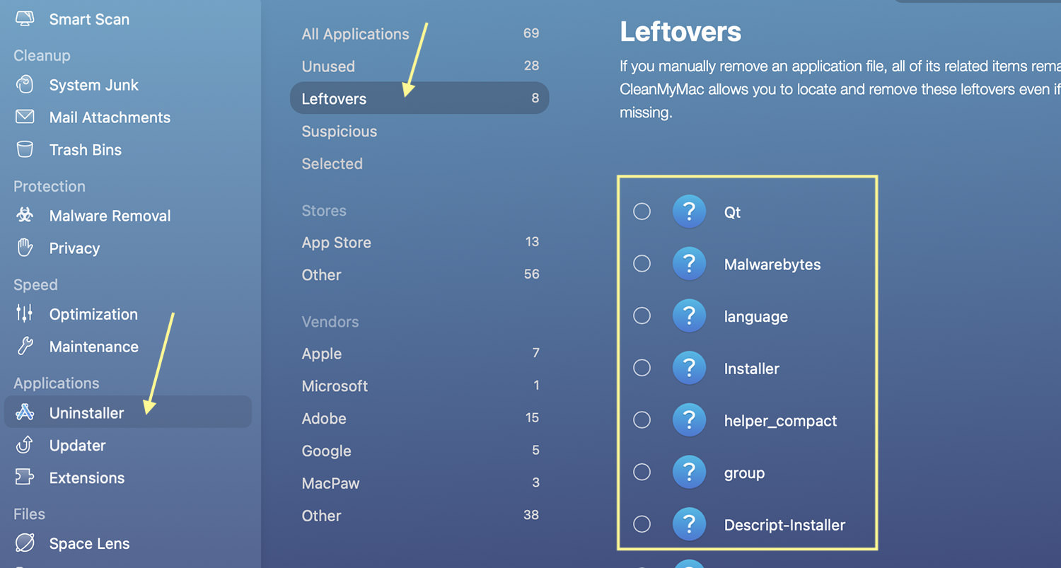 remove leftover