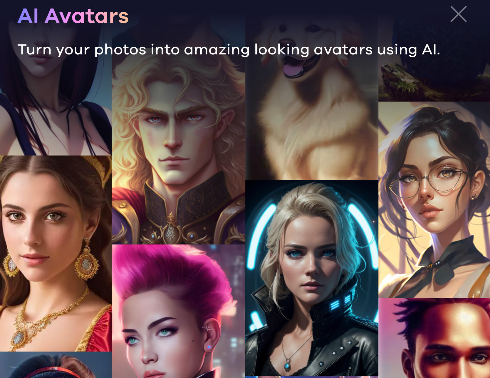 AI avatars feature