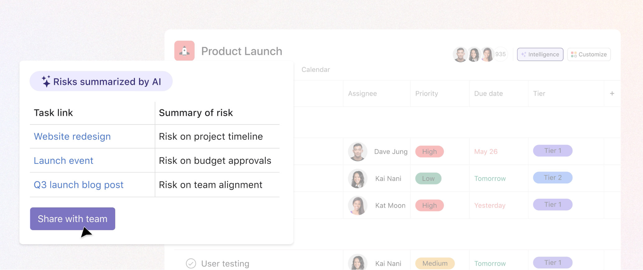 Asana interface