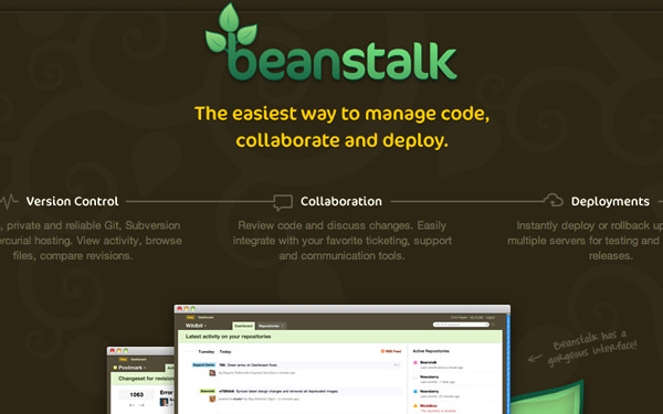 beanstalk code management webapp services