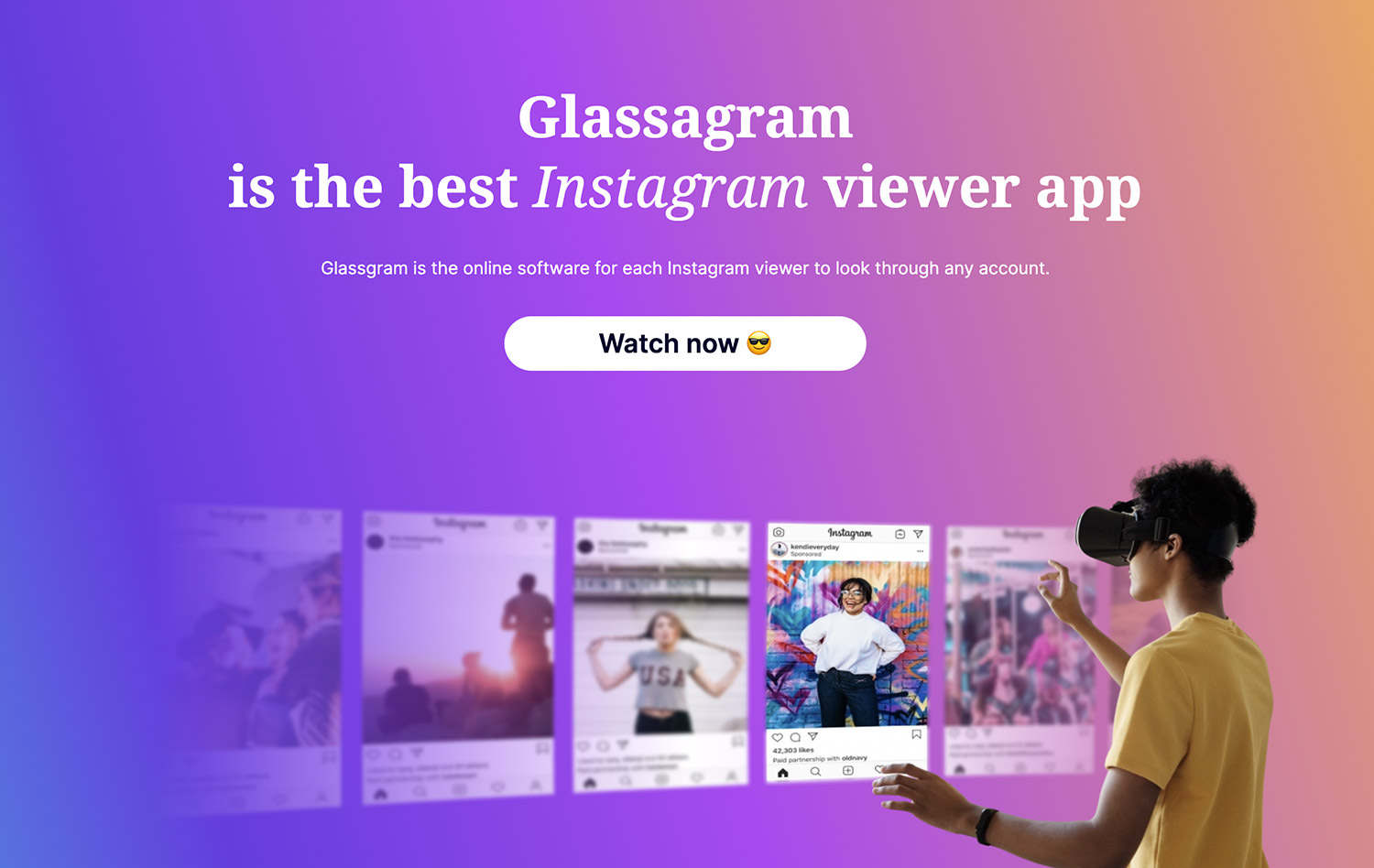 Glassagram App Interface