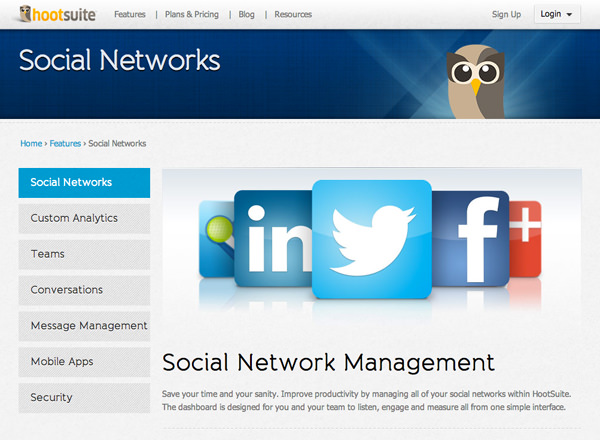 social networking marketing hootsuite package tweets facebook sharing