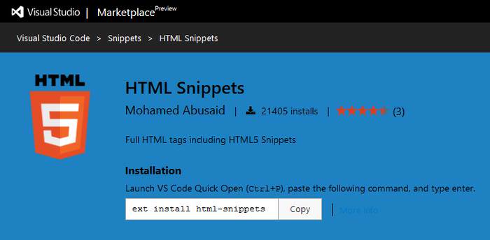 HTML Snippets