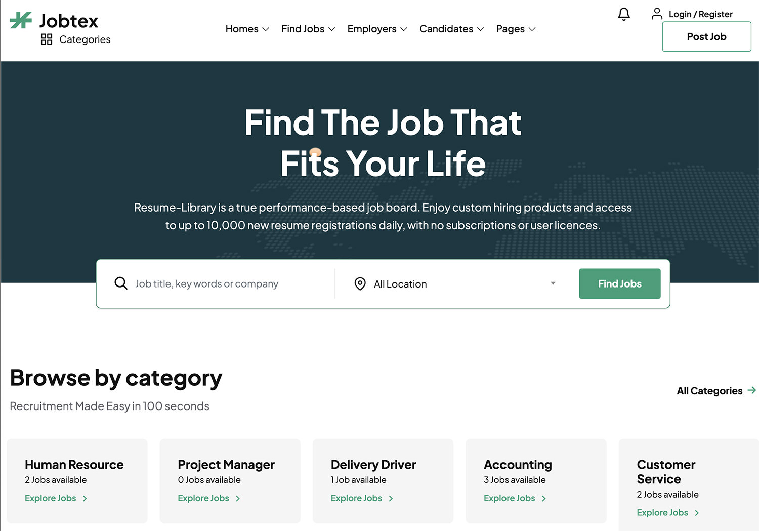 Jobtex WordPress Theme