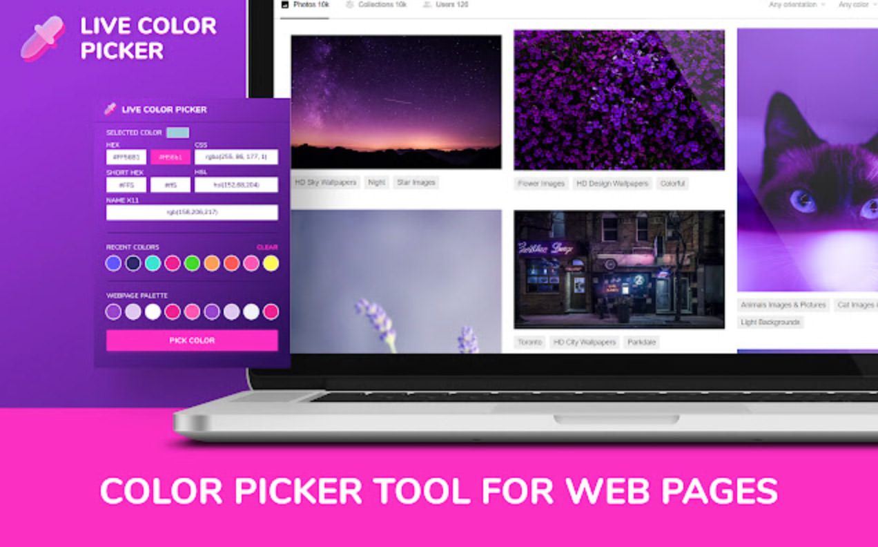 Live color picker