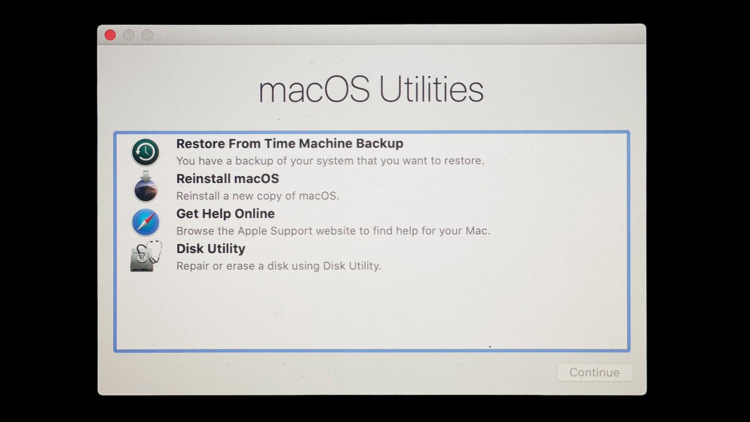 macOS disk utility