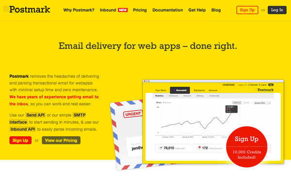 services email marketing hosting postmark webapp